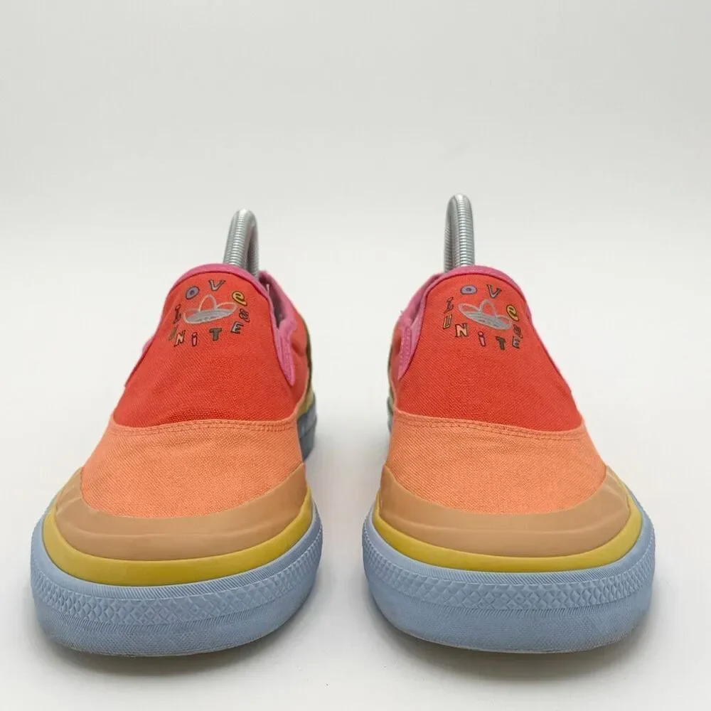 Adidas Nizza Slip-On Low Pride Pack - Love Unites' Canvas Sneakers - US Men’s 7.